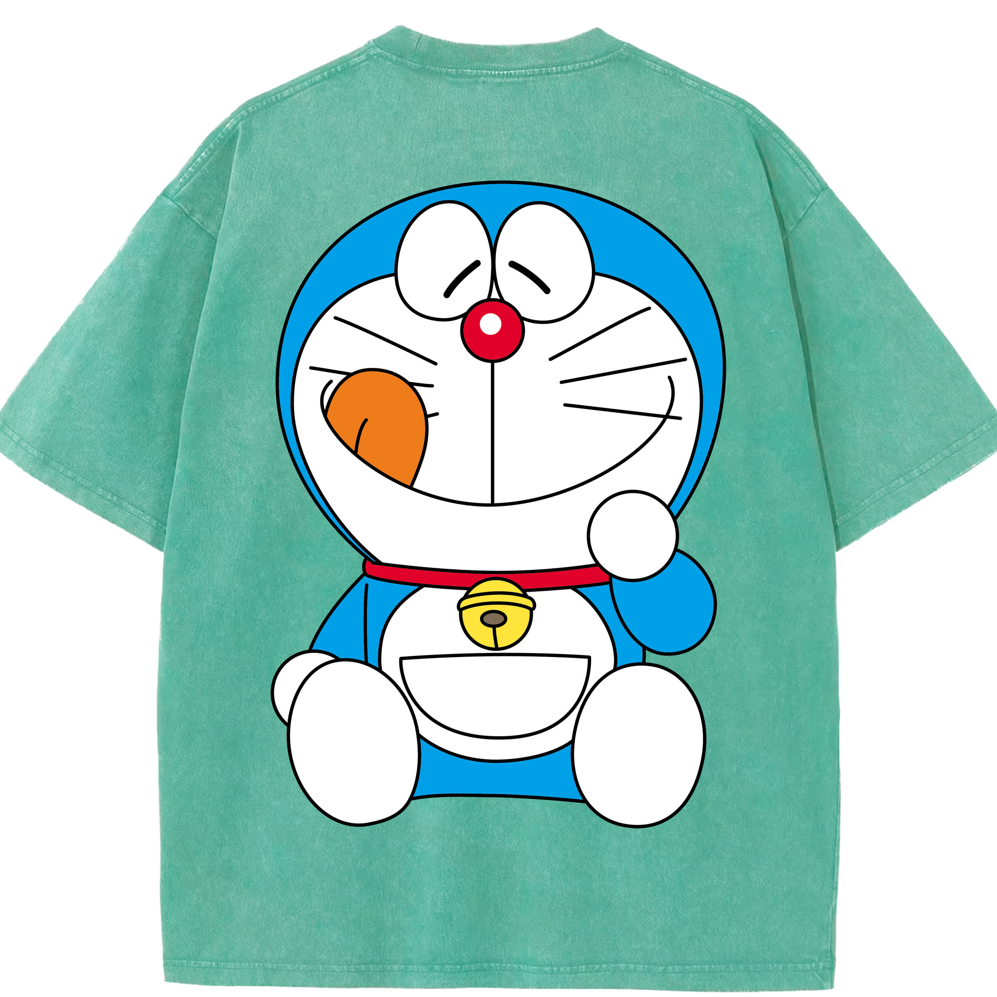 （画像用） ドラえもん Doraemon 綿100% ヴィンテージ風 半袖Tシャツ（背面プリント）